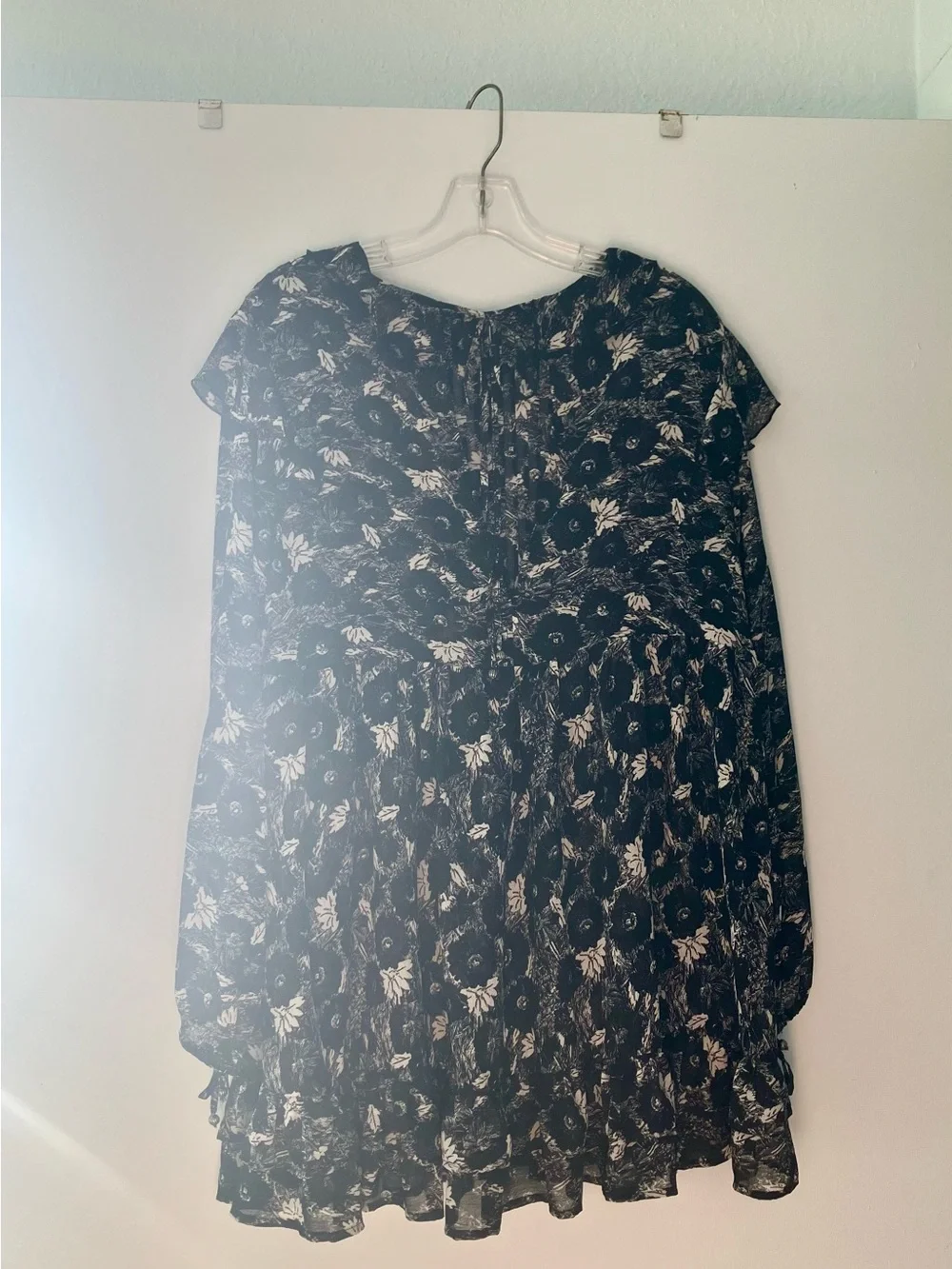Free People Black Floral Mini Dress